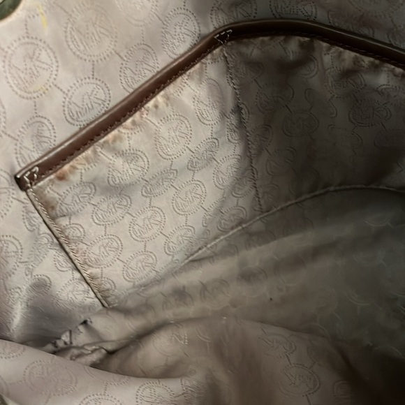 Michael Kors Brown Gold Signature Monogram Jacquard Canvas Tote - Picture 7 of 16